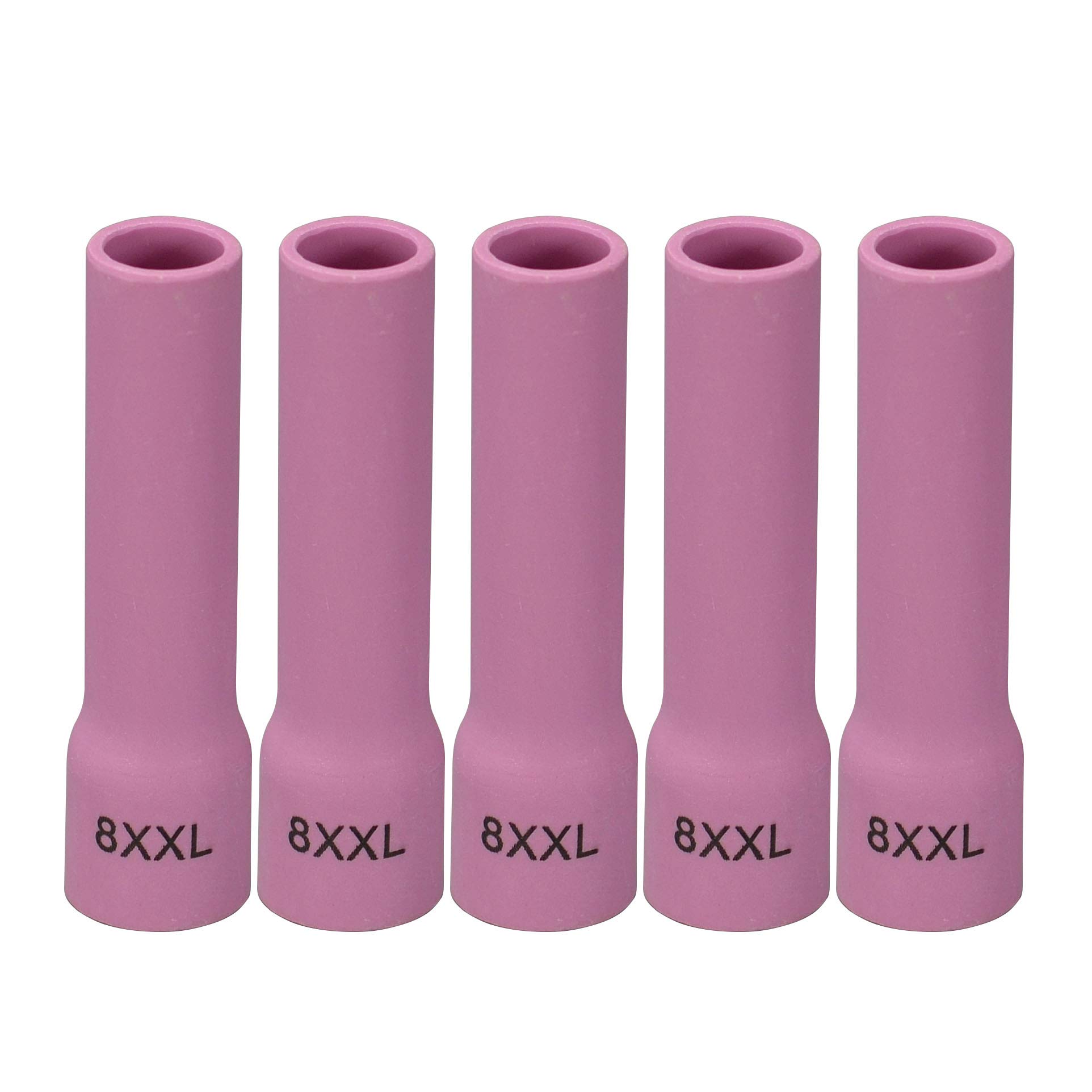 RIVERWELD TIG Gas Lens Alumina Nozzle Ceramic Cups Extra Long 53N61SXXL 8XXL 12.5mm for PTA DB SR WP 9 17 18 20 25 26 TIG Welding Torch Pack of 5