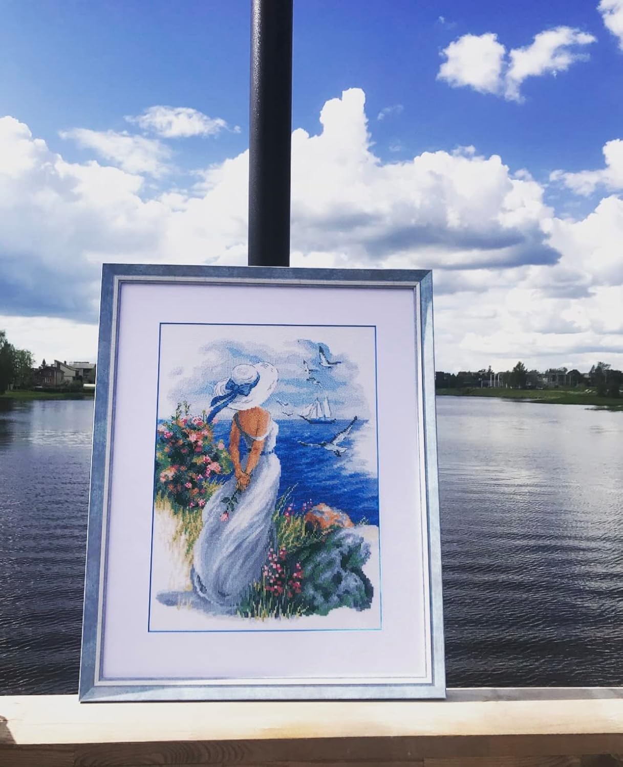 RIOLIS Cross Stitch Kit 11.75"X 15.75"-Angelique (14 Count)