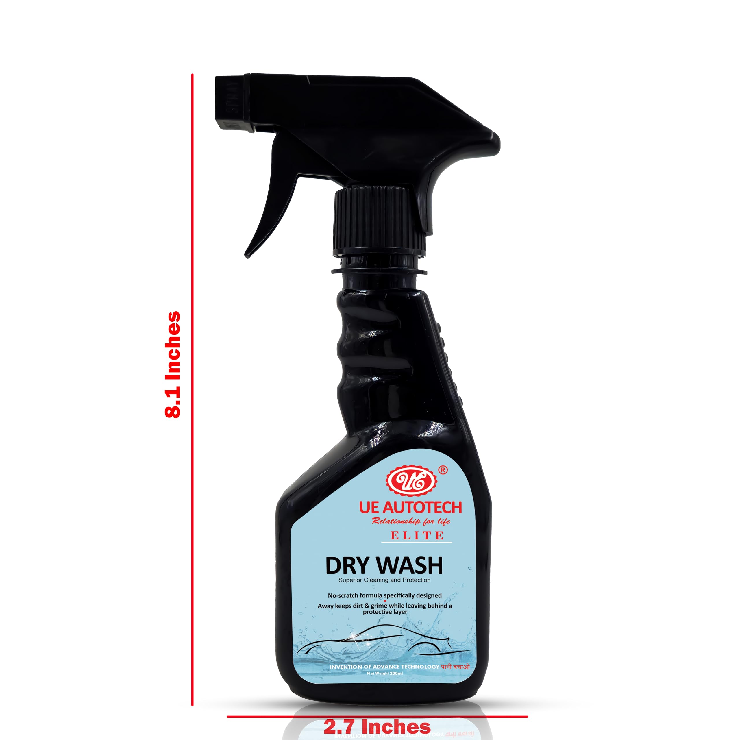 Ue Waterless Car Wash Shampoo 200 Ml Car Cleaner Spray Bottle, Dry  Cleaning Liquid, shampoo Rinse Aid And Quick Detailer Car Polish, Dry Wash  For