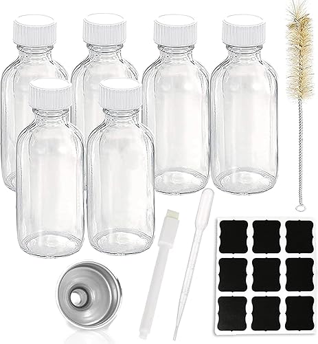 Miniatura 14 de Paquete de 16 Botellas de Muestra de Bourbon de 2 oz, Botellas de Vidrio Wellness Shot para Tintura, Degustación, Jugo, Bienestar, Shots