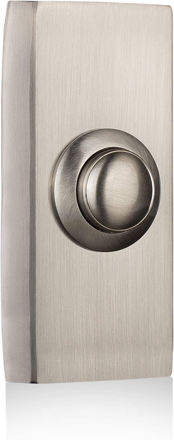 Byron 2204BN Wired Bell Push - Bushed Nickel