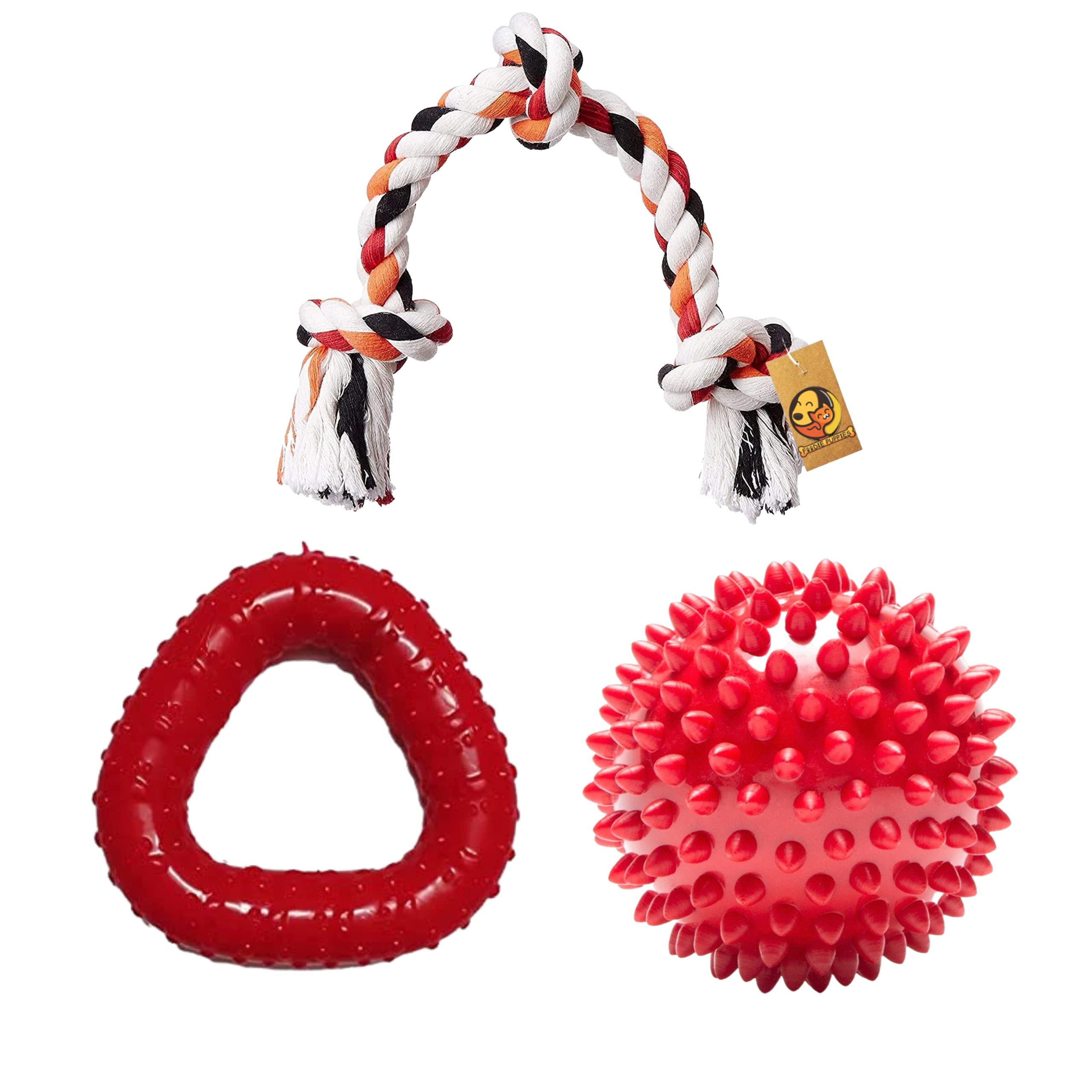See full amazon price history chart for Foodie Puppies Durable Combo Pack of Cotton Rope Chew Toy and Interactive Non-Toxic Natural Rubber Dental Chew Teething Toy for Dogs and Puppies (Color May Vary) Foodie Puppies Durable Combo Pack of Cotton Rope Chew Toy and Interactive Non-Toxic Natural Rubber Dental Chew Teething Toy for Dogs and Puppies (Color May Vary) (B0966MJ87G) Amazon Price History, Amazon Price Tracker