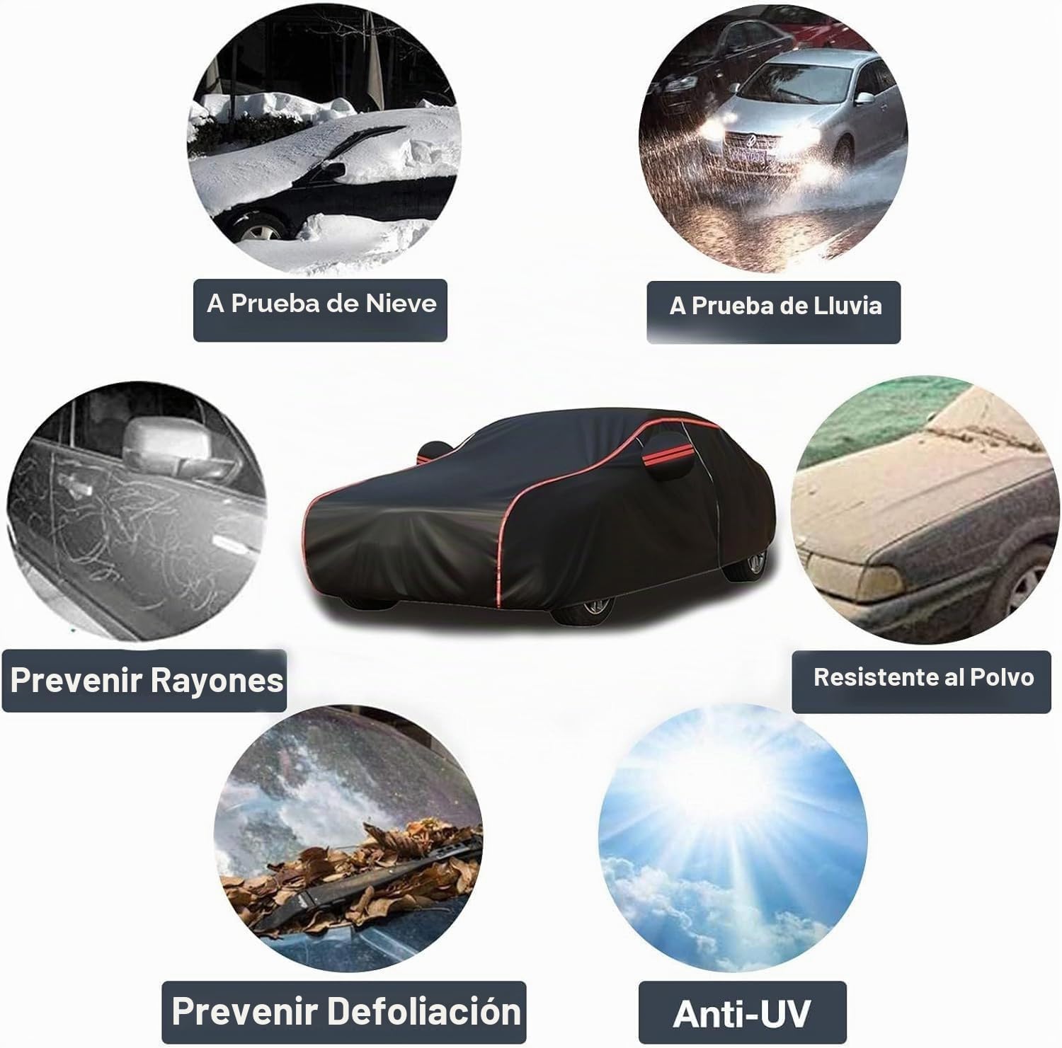 Funda Coche Exterior para Toyota C-HR 2025, Funda Coche Antigranizo, Cobertura Total del Automóvil,Impermeable,LXJ0609LKBKI