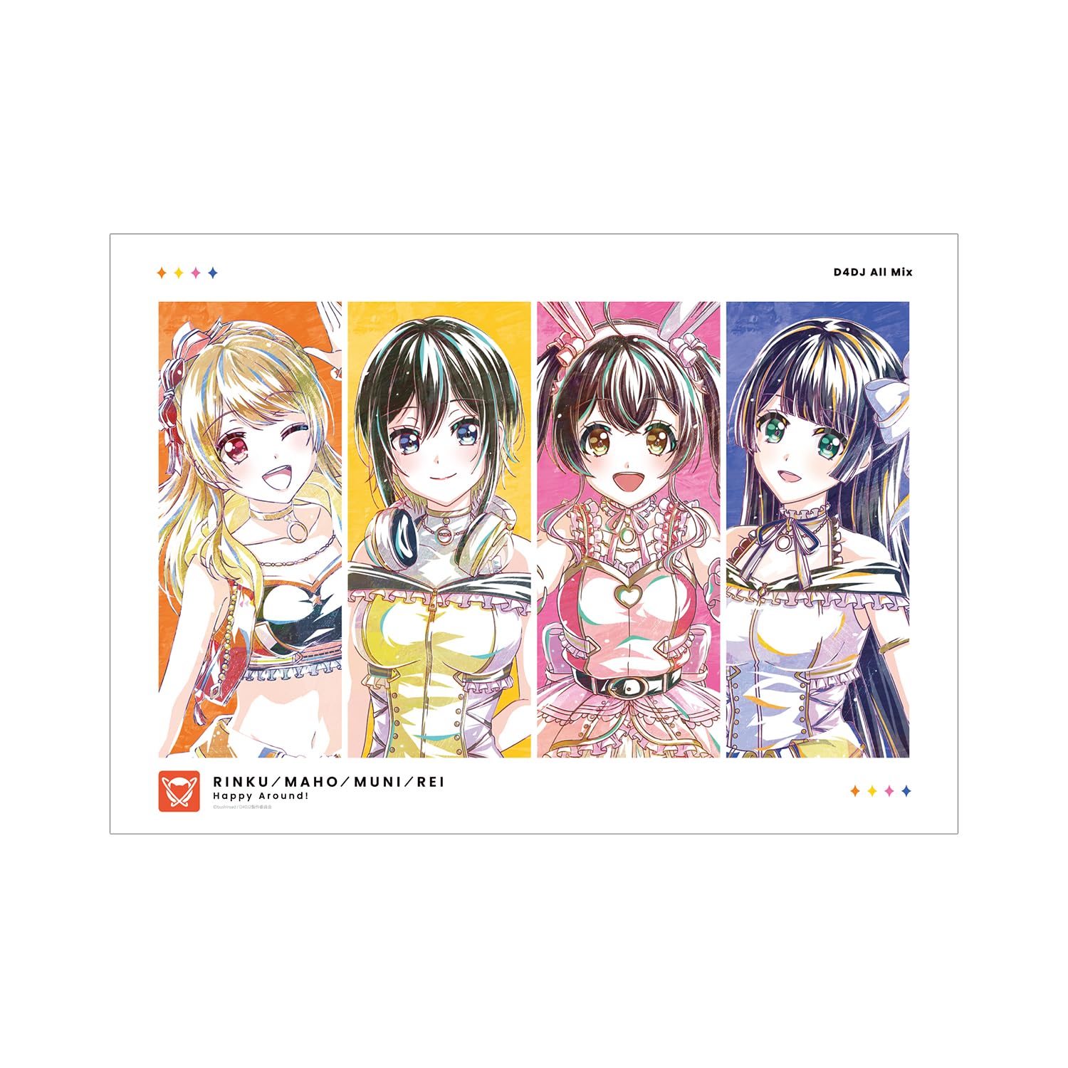 Amazon.co.jp: D4DJ All Mix Happy Around! Ani Art A3マット加工
