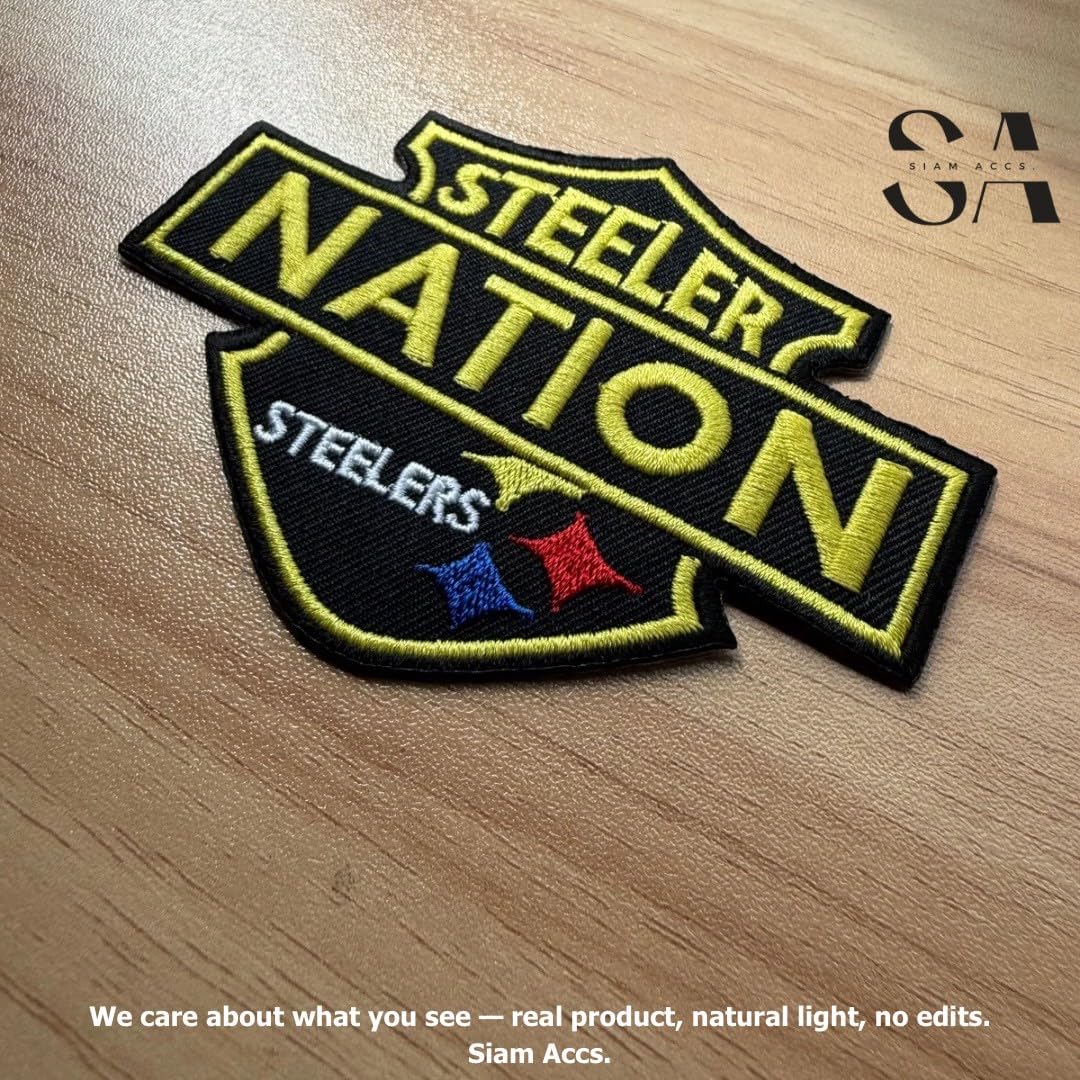 Amazon.com: Siam Accs Rugby Fans Pittsburgh Logo Patch Embroidery