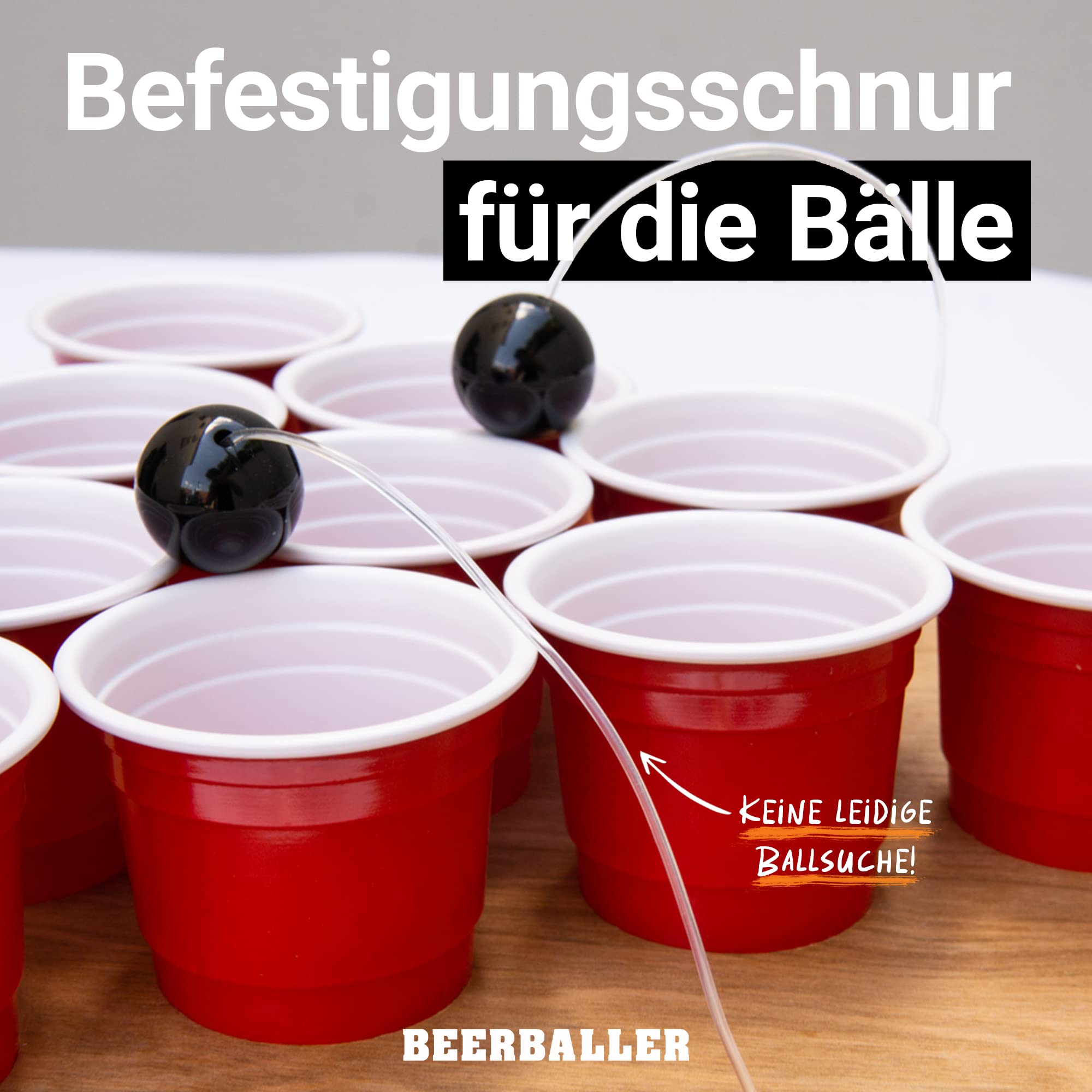BeerBaller® Shot Pong - Bierpong als Shot Version | TRINKSPIEL NEUHEIT 2022 | Inkl Ersatzteile | 24 Shot Beer Pong Becher | Party Gadgets | Trinkspiele für Erwachsene | Saufspiele Partyspiele ab 18