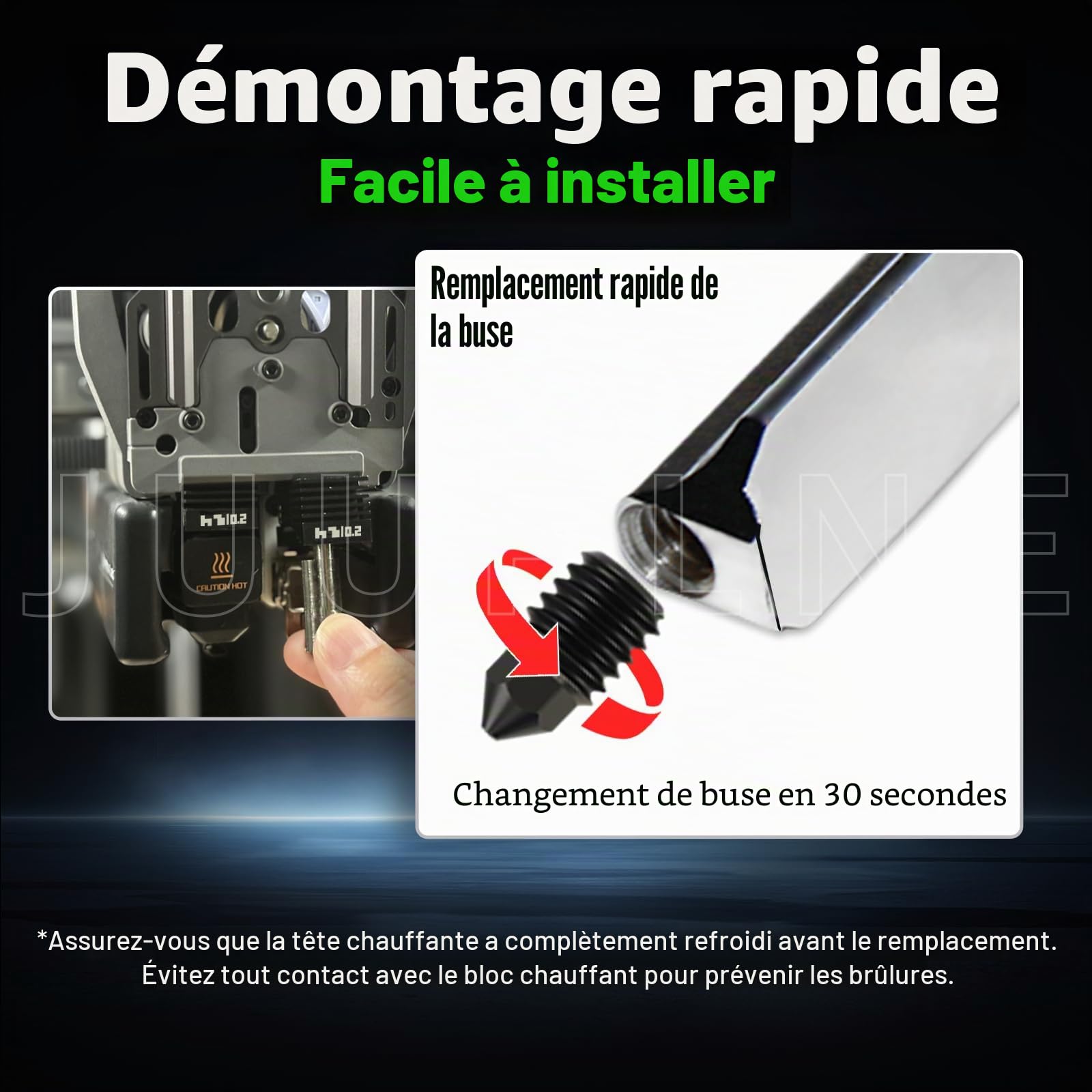 Lot de 2 kits de hotend améliorés de 0,2 mm pour laboratoire bambou P2S/H2D/H2S (avec 4 manchons en silicone), extrudeuse avec buse en acier trempé et bloc chauffant électroplaqué pour accessoires