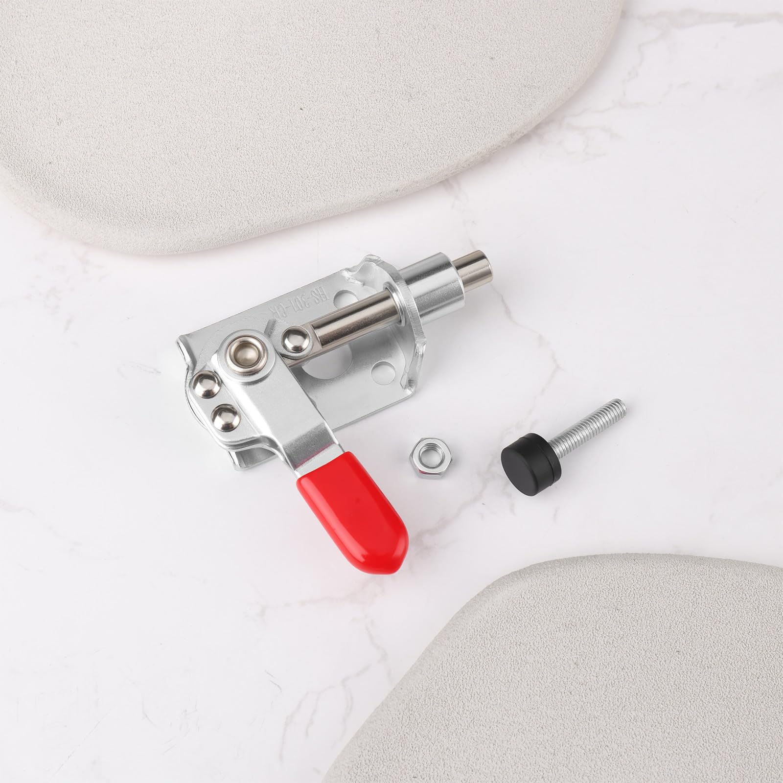Create idea 2 x Push-Pull-Klemme mit Schnellspanner, horizontale Klemme GH301CR für Holzbearbeitung, Möbelprüfvorrichtung