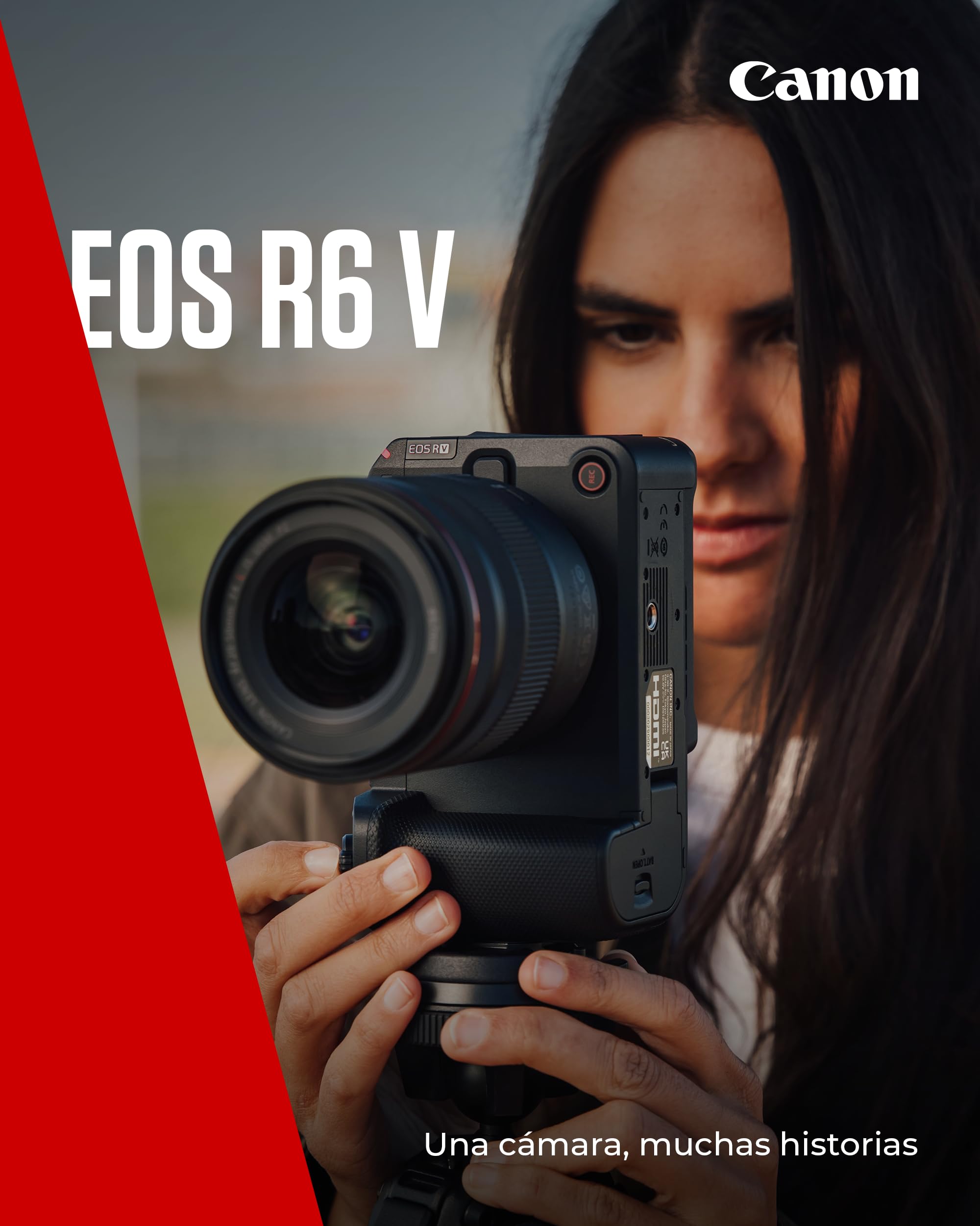 Canon EOS R6 V Cámara Mirrorless Compacta Full Frame | Vídeo 7K Raw, Estabilización Imagen y Open Gate Recording | Creación Contenido, Vlogging, Viajes | Compatible Objetivos RF
