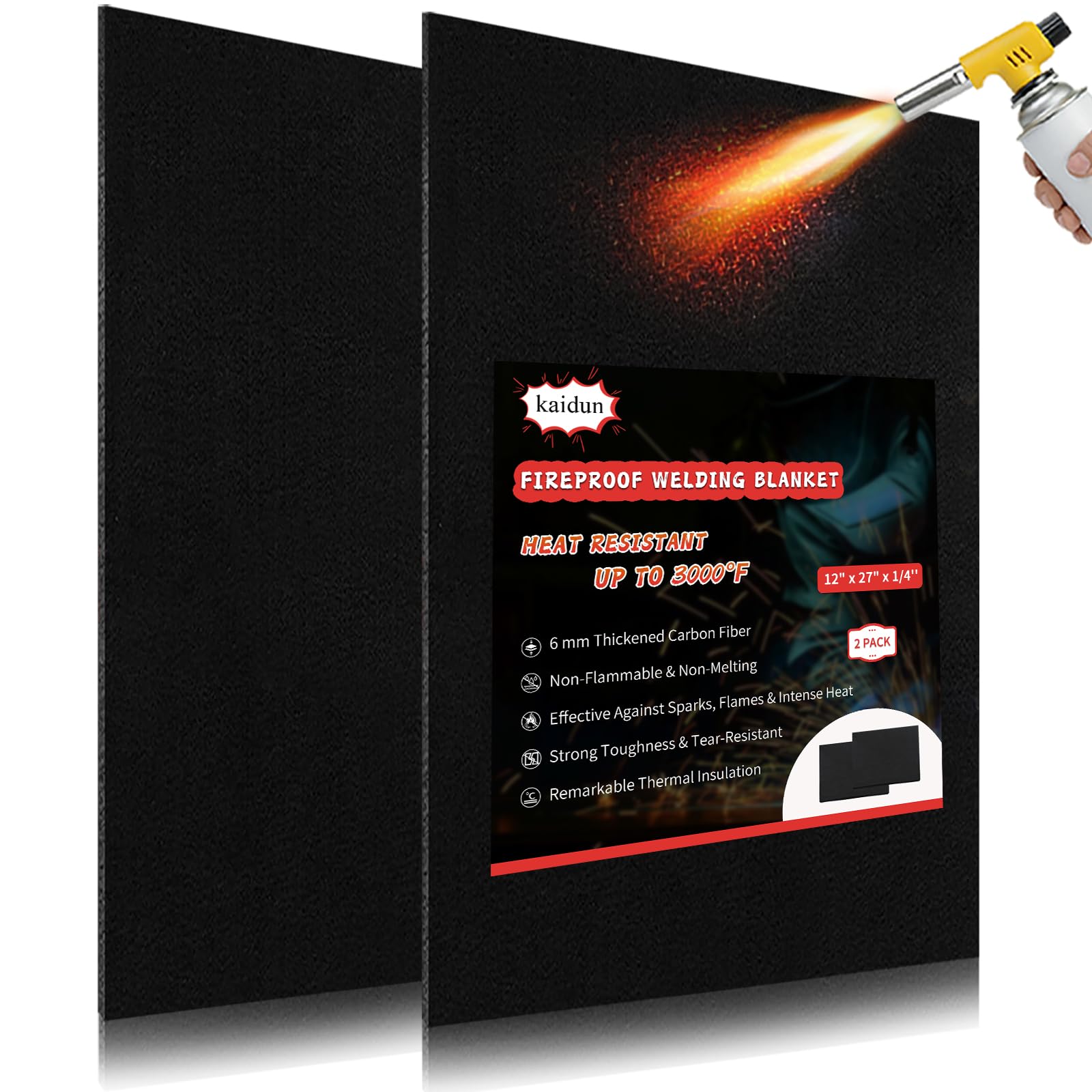 Fireproof Welding Blanket - Carbon Felt Protection -16 Fireproof Welding Blanket - Carbon Felt Protection -16