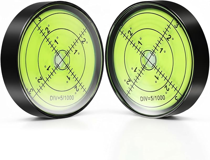 Sabary 2 Pcs Round Bubble Level Circle Rv Level Measuring Leveler Tool