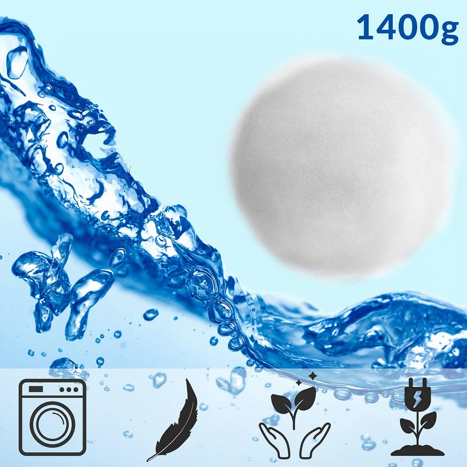 Monzana Palline Filtranti 1400g Sostituiscono 50kg di Sabbia Filtrante Filtro Balls Piscina Acquario