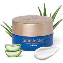 InfiniteAloe Complete Skin Care, Aloe Vera Powered Face and Body Cream for All Skin Types, Midnight Scent Small Jar 2 oz