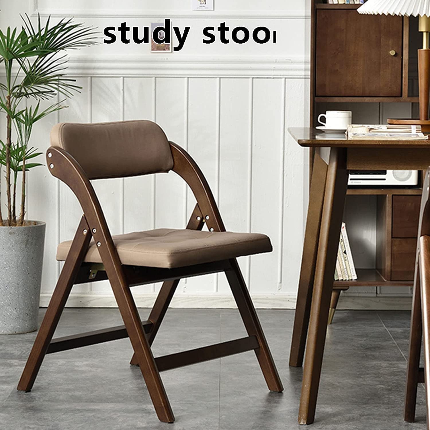 Amazon｜布張りの折りたたみ椅子ヴィンテージ木製で快適なバック