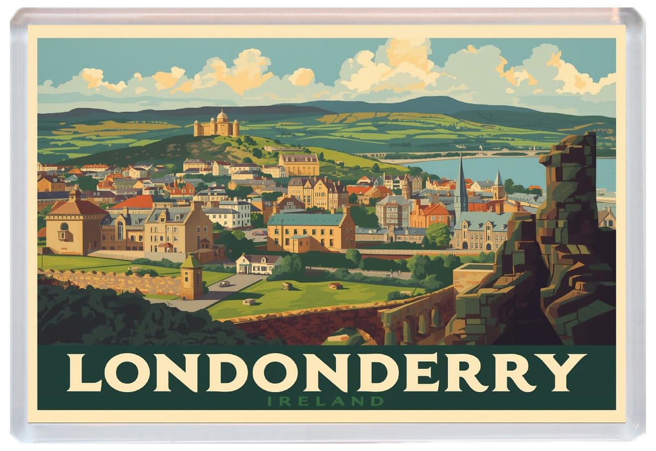 Londonderry - Northern Ireland - Jumbo Artistic Fridge Magnet 96 x 67mm BBSFHM3281