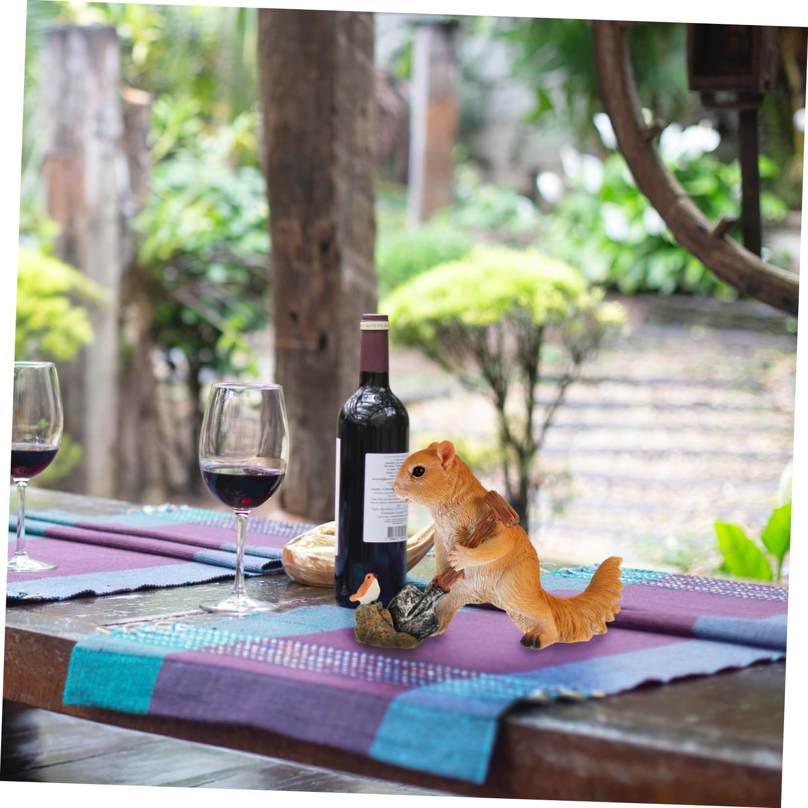 HEMOTON 2 Stück Resin Ornament Niedliche Garten Dekoration für Terrasse Langlebige Harzfigur für Innen und Außeneinsatz für Gartenliebhaber