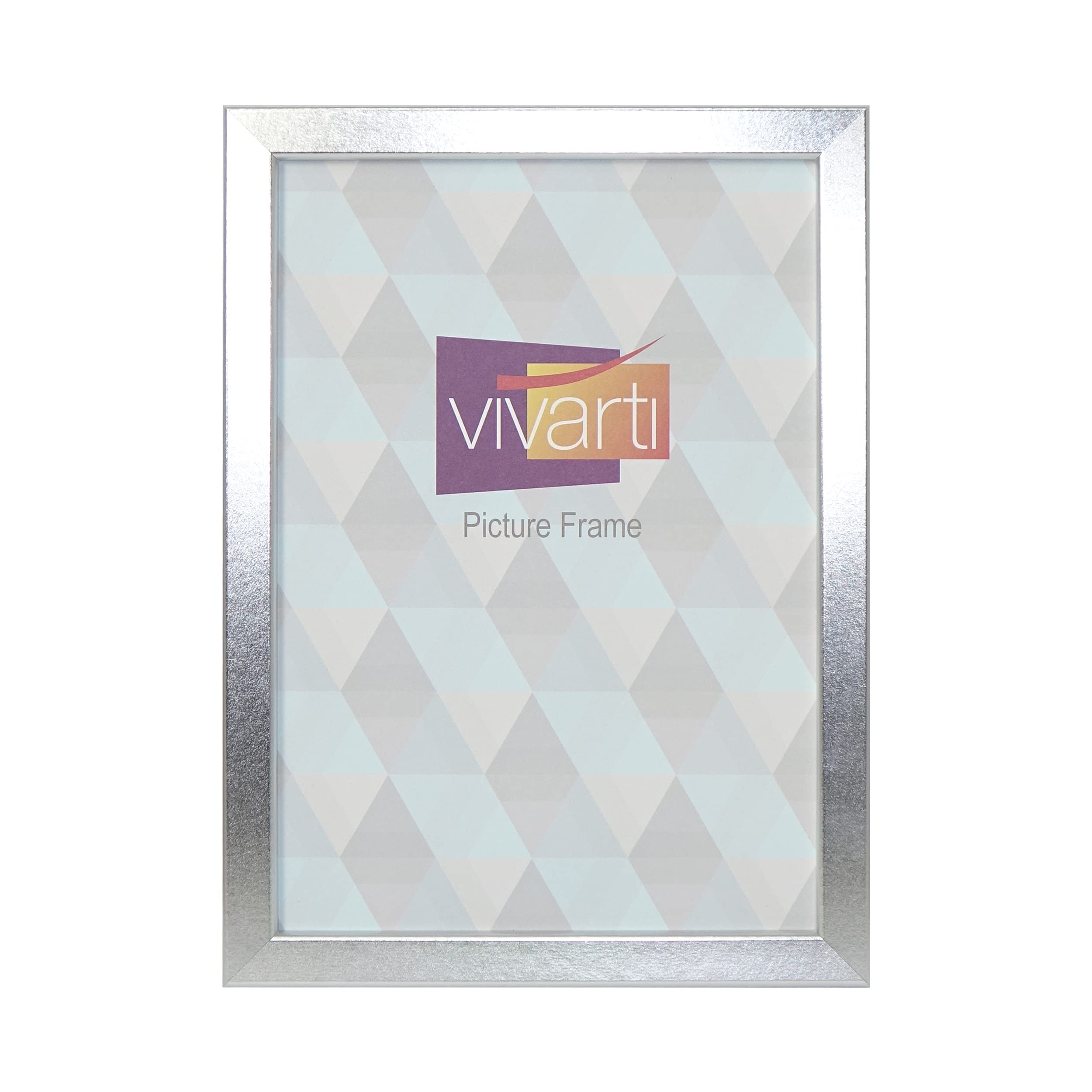 Vivarti Silver Thin Gloss Picture Frame (A4 Size, 21 X 29.7Cm) Portrait Or Landscape Photo Frame With Clear Styrene Sheet & Wall Mounted Hook For Photos, Pictures, Posters, Decor, Certificate Frame