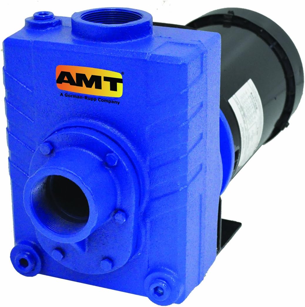 AMT 276A-95 2" cast iron self-priming centrifugal pump, 150gpm, 75psi, Buna-N Seal, 3hp