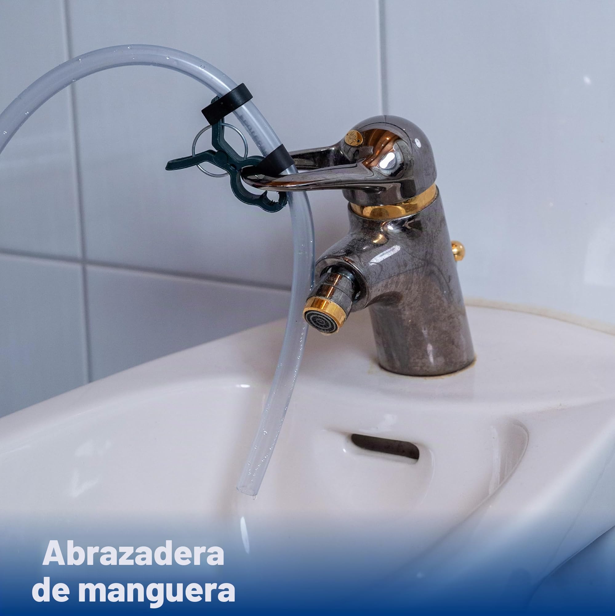 DERBLAUE® Sistema de bombas de alto rendimiento con bolsa de transporte incluida | Complemento ideal para la bandeja profesional, para bombear líquidos o vaciar tanques, miradas y aseos de manera eficiente.