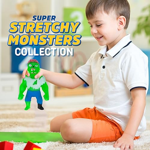 Miniatura 5 de Monster Flex - Juguetes elásticos para niños y niñas, 14 monstruos elásticos espeluznantes únicos, regalos de cumpleaños, de fiesta, juguetes