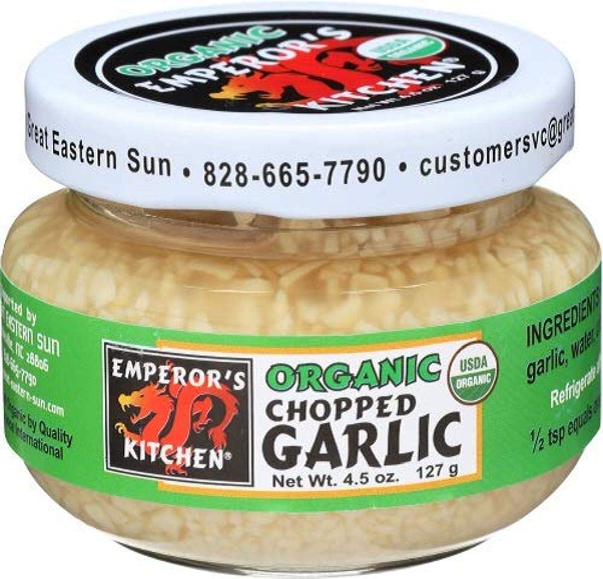 Emperor's Kitchen Organic Chopped Garlic ( 12x4.5 OZ) ( Value Bulk Multi-pack)
