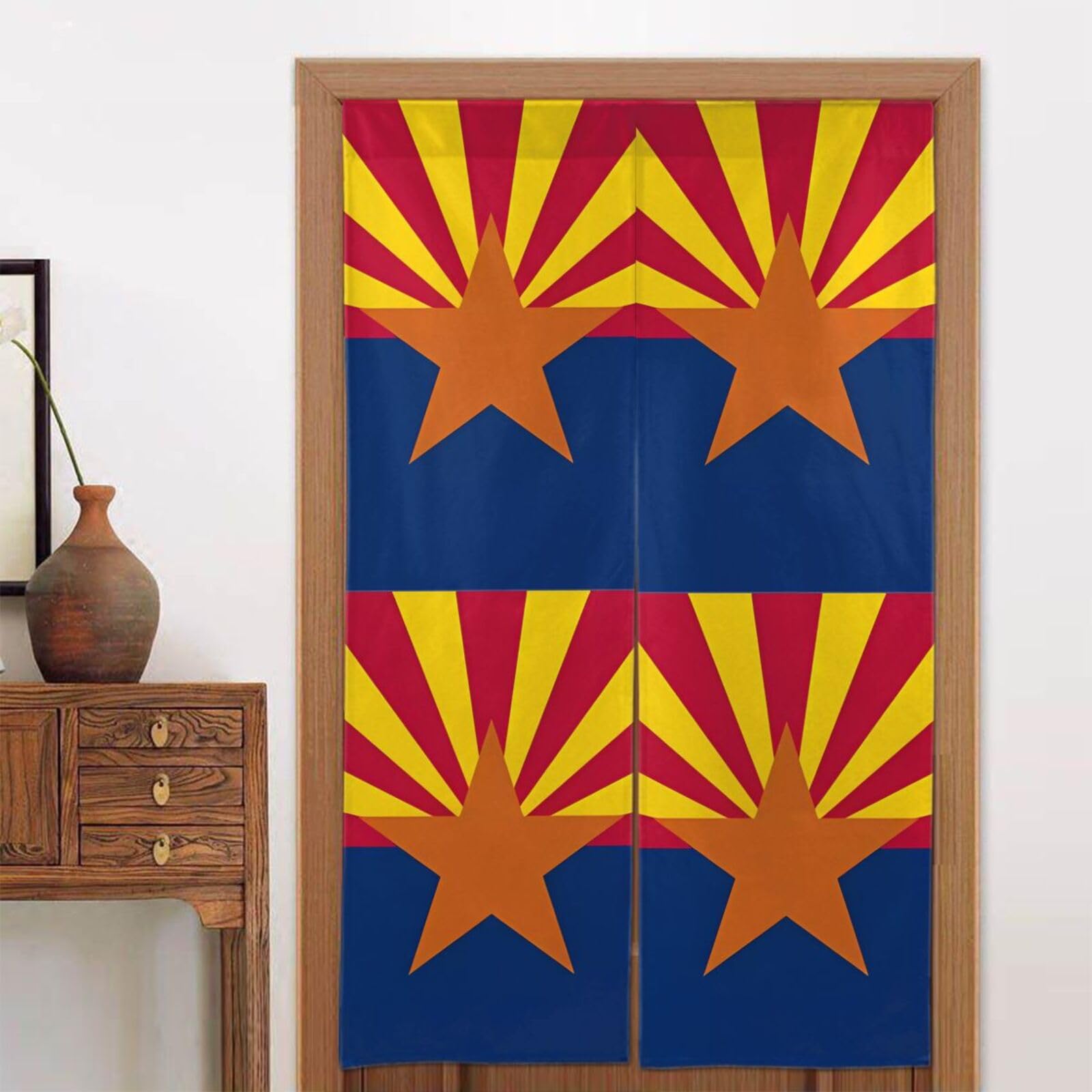 chenfandi Arizona Flag Door curtain, blackout, suitable for bedrooms, bathrooms, windows, etc., 86 x 143 cm.