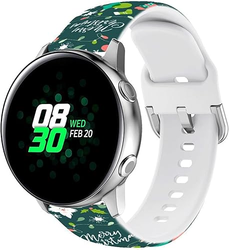 Miniatura 2 de Correas de reloj de Navidad elegantes y transpirables compatibles con Samsung Galaxy Watch de 1.65 pulgadas, ActiveActive2 de 1.65 pulgadas, Galaxy