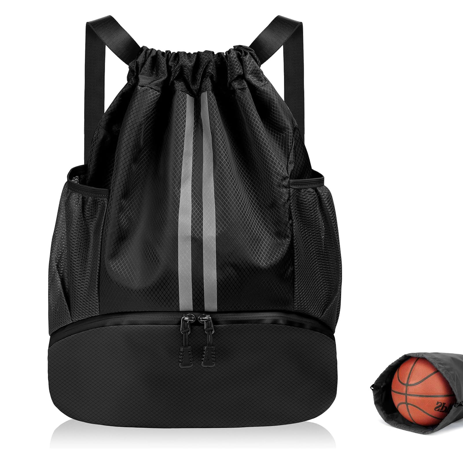 XdealCozyxc Drawstring Gym Bags, Waterproof PE Kit Football Bag for Boys