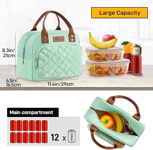 Miniatura 3 de HOMESPON - Lonchera con aislamiento para mujer y hombre, bolsa para el trabajo, la escuela, hacer un picnic o irse de viaje