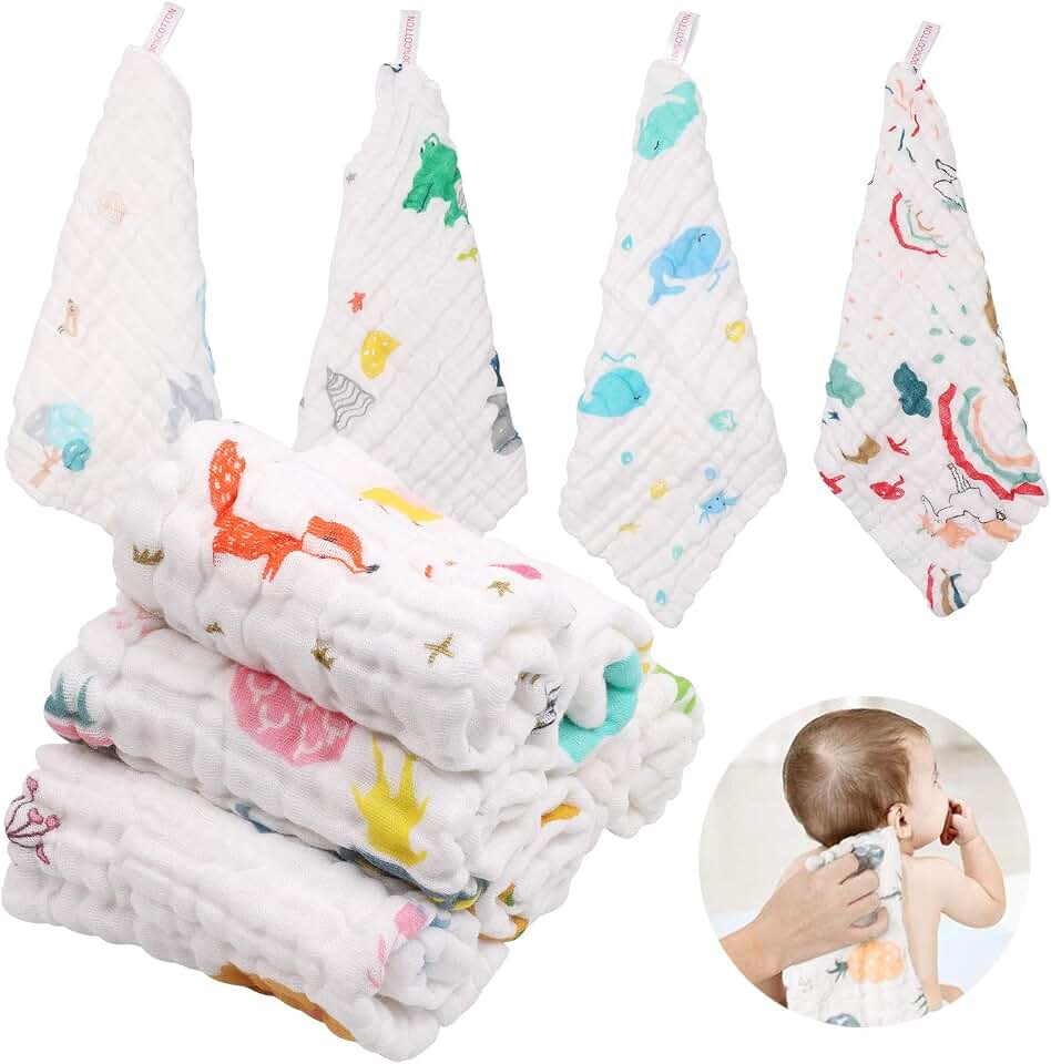 Organic Baby Muslin Squares Set of 3 - Coastline