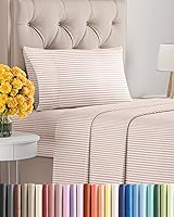 Vista 140 de Juego de sábanas de 4 piezas de tamaño matrimonial, sábanas extrasuaves, transpirables y refrescantes, sábanas duraderas de lujo para mujeres