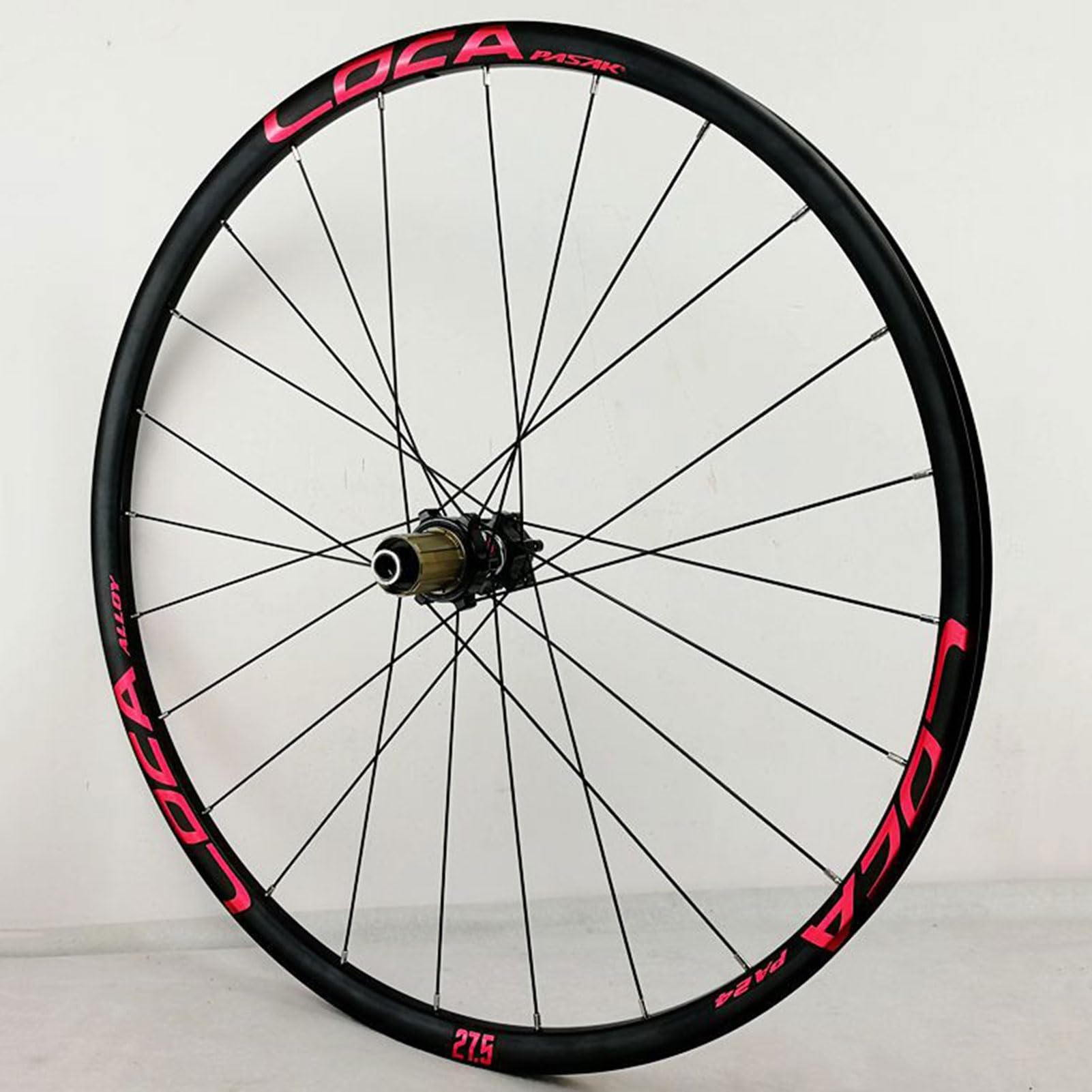 Set di Ruote MTB in Lega da 26/27,5/29 Pollici, Perno Passante, Freni a Disco Anteriori e Posteriori da 15 mm, 4 Cuscinetti, 8-12 velocità, per Mountain Bike con Pneumatici da 25-35 Pollici.