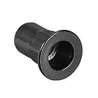 Vista 5 de uxcell Tuercas de remache M4, rosca media hexagonal de acero al carbono galvanizado cabeza plana roscada tuerca de inserción negra 50 piezas