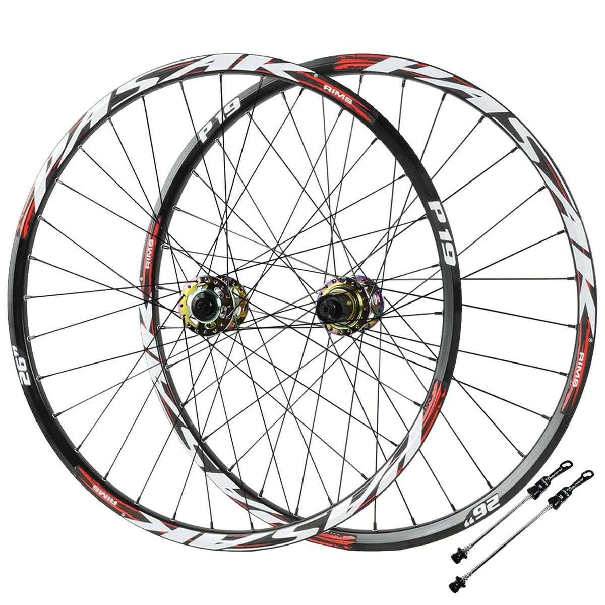 26" 27.5" 29" Set Di Ruote For Mountain Bike Sgancio Rapido 9*100/10*135mm | Adatto A Pneumatici 1,25"-2,25", Freno A Disco, Cerchio In Lega Di Alluminio, HG, Per Cassette A 7-12 Velocità