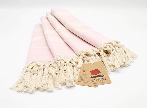 Vista 196 de Bazaar Anatolia Juego de 2 toallas de mano turcas para baño, 39 x 19 pulgadas, algodón, toallas de mano decorativas para cocina, té, yoga, cara