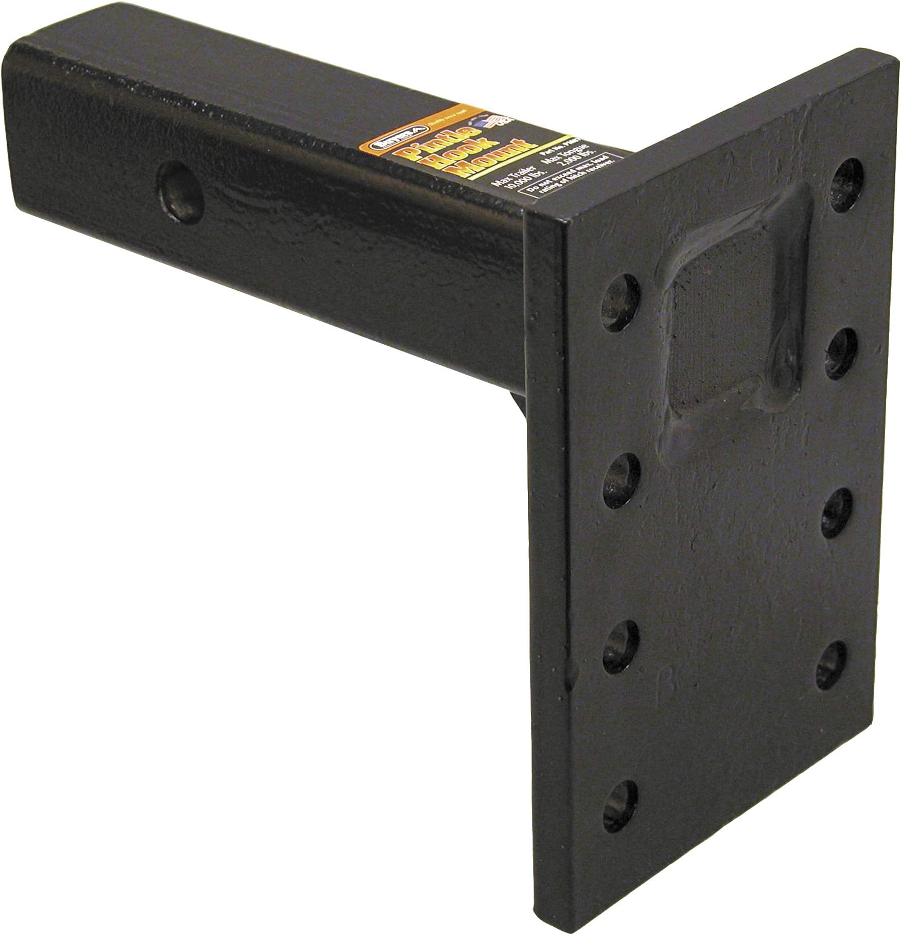 Buyers Products PM87 Pintle Hook Mount 3-Position 2 Inch Receiver Black | 3-Position Pintle Hook Mount Fits 2 Inch Receivers, 14,000 lb MGTW, 2,800 lb MVL, Powder-Coated Steel