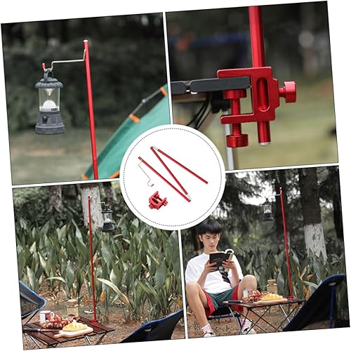 Miniatura 3 de INOOMP 1 juego de metal plegable al aire libre de la aleación de aluminio plegable del soporte ligero