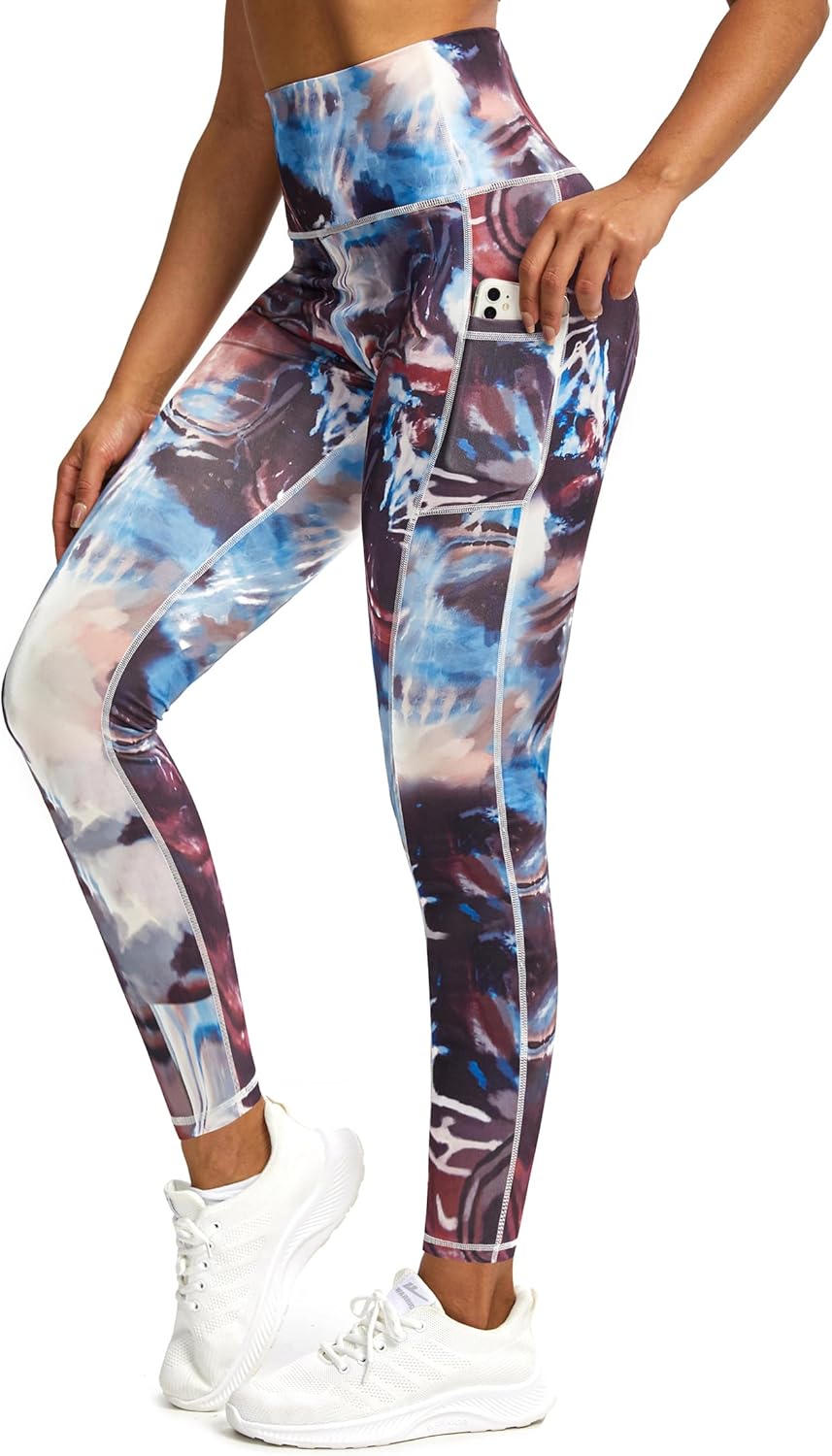 Womens Work Pants,Leggings for Women Tummy Control,Yoga Pants with Pockets Running Fitness Gym Tights