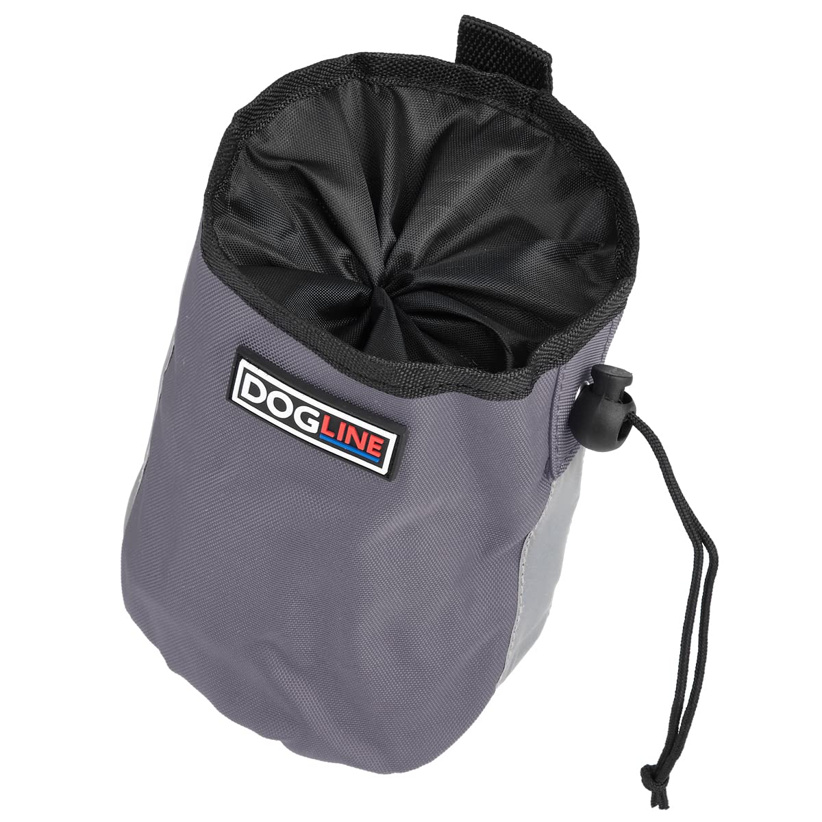 Dogline Dog Treat Pouch: Puppy Training Bag, Pet Kibbles and Snacks Holder, Litter Waste Bags Dispenser with Adjustable Drawstring Closure, Large Capacity with Mesh Pocket, Strong Nylon Material