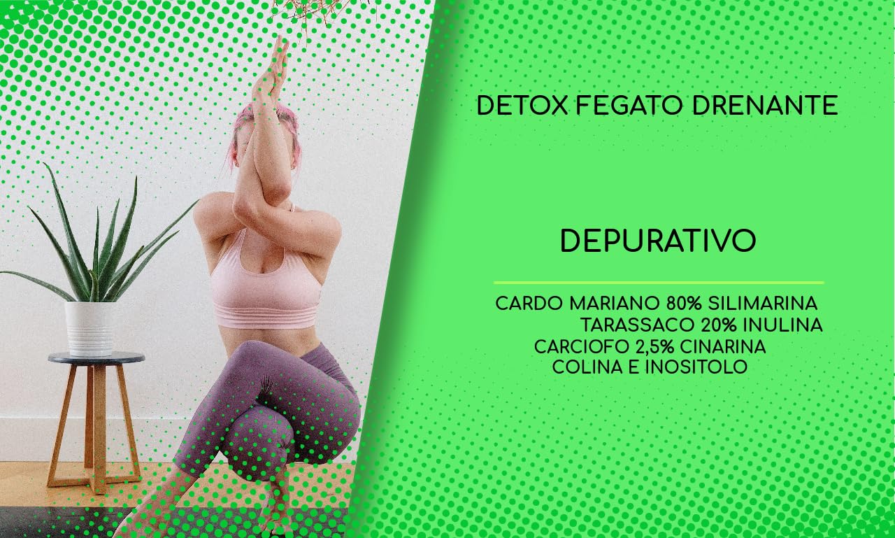 Depurare 400 Compresse - Cardo Mariano 80% Silimarina Tarassaco 20% Inulina Carciofo 2,5% Cinarina Colina e Inositolo - Detox Drenante Detossificante