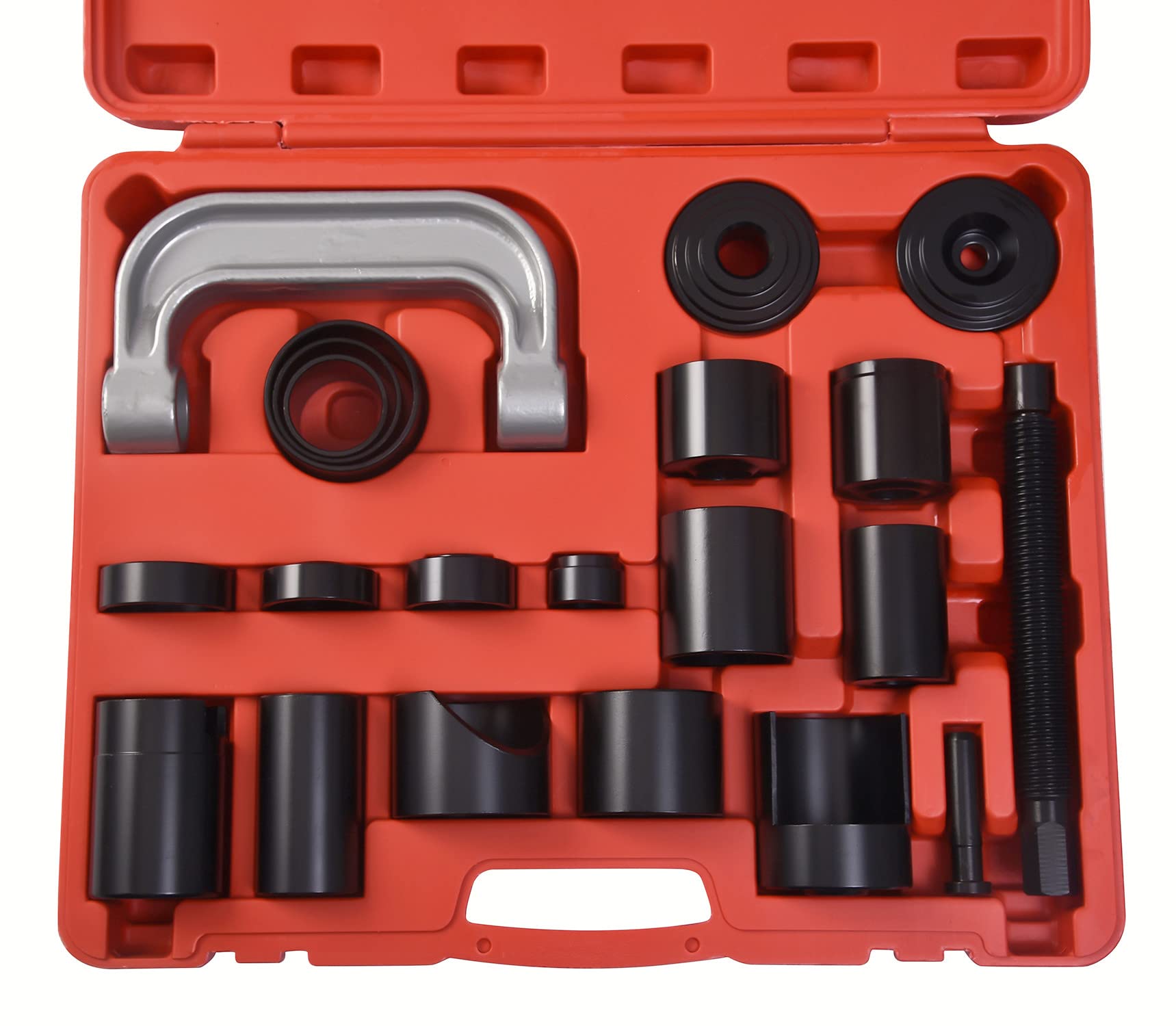 DHA 21 Pezzi Kit Pressa per Giunto Sferico Resistente & Strumento di Rimozione Giunto a U con Adattatori 4x4 per la Maggior Parte di Auto e Veicoli Leggeri a 2 e 4 Ruote Motrici
