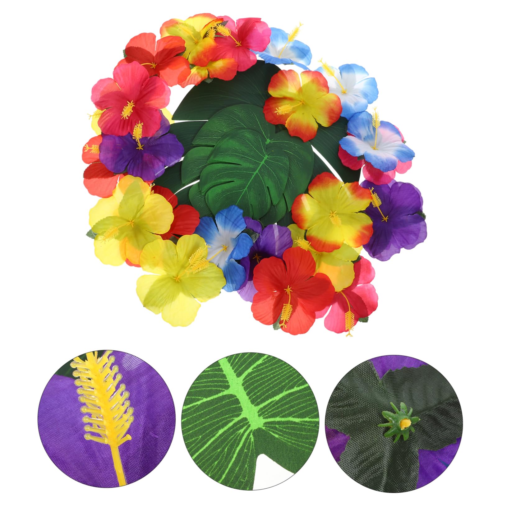 Alipis Adornos De Simuladas Decoraciones De Mesa para Fiestas Hawaianas Accesorios Fotográficos Luau