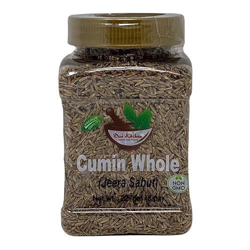 Desi Kitchen Spices All Natural | Sin sal | Vegano | Sin OMG | Comino entero (Jeera Sabut) 227 gm (8 oz)