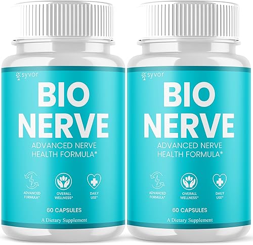 Paquete de 2 cápsulas Bio Nervio, píldoras oficiales de suplemento BioNerve con todos los ingredientes naturales, suplemento de fórmula avanzada de