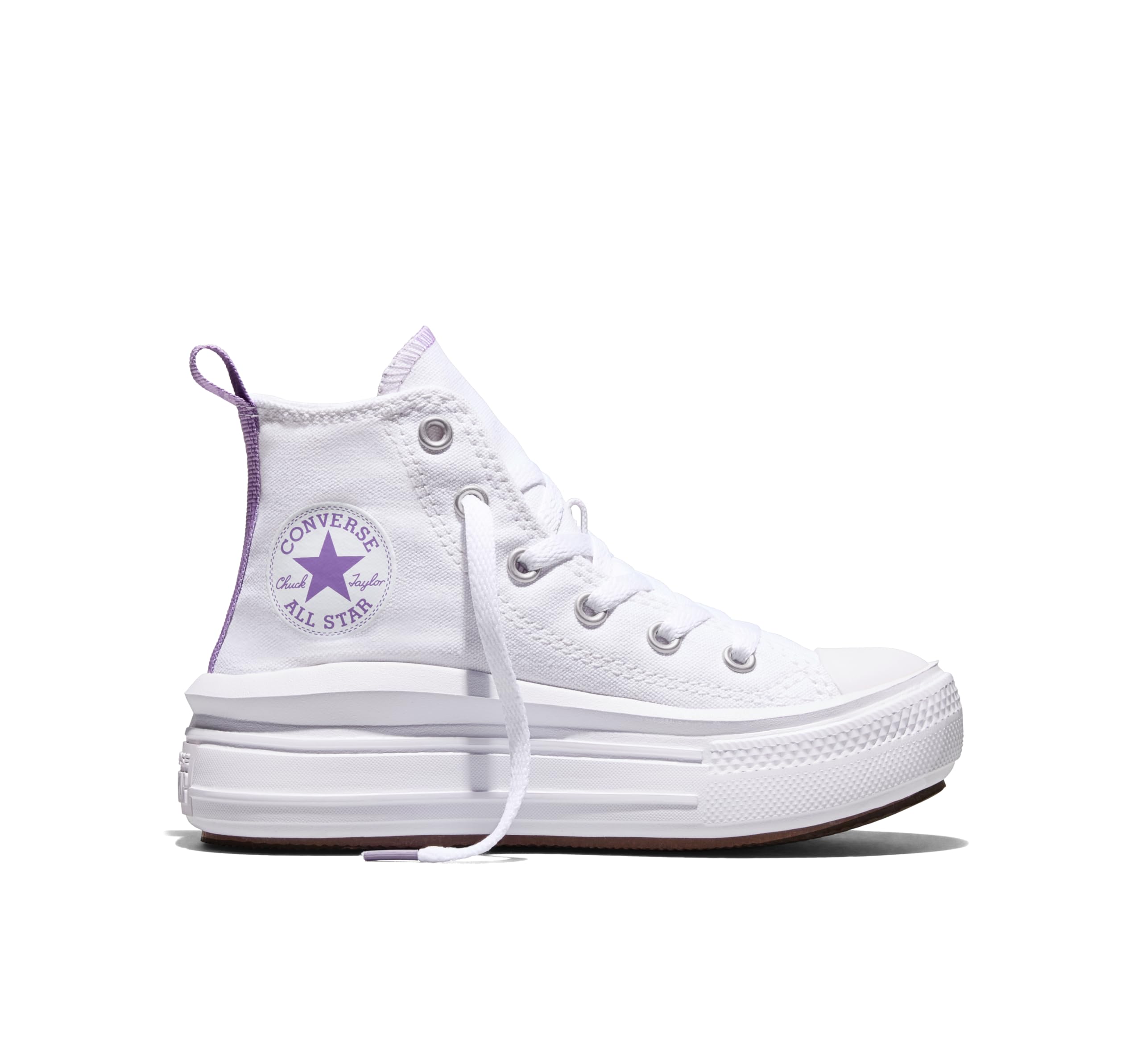Converse Unisex Kids White Kids Sneakers, 39 Eu, Purple Junior Textile Trainers A03667c