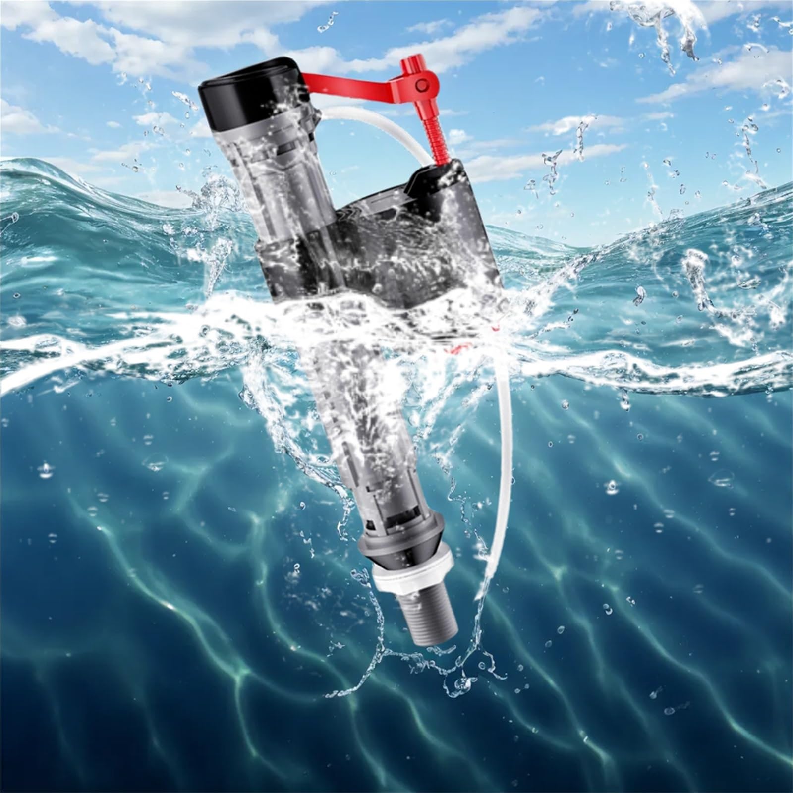 VáLvula De Descarga Para Inodoro Toilet Tank Flush Valve Adjustable Height Replacement Kit 19.5-30.5cm Toilets Filling Valves for Repair