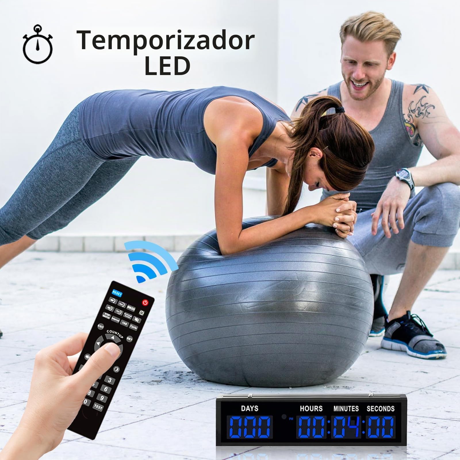 Aisny Temporizador Digital de Cuenta Regresiva, Gran Temporizador de 999 días con Control Remoto Calendario Multifuncional de Cuenta Regresiva para Jubilación Cumpleaños Días Festivos Bodas (Azul)
