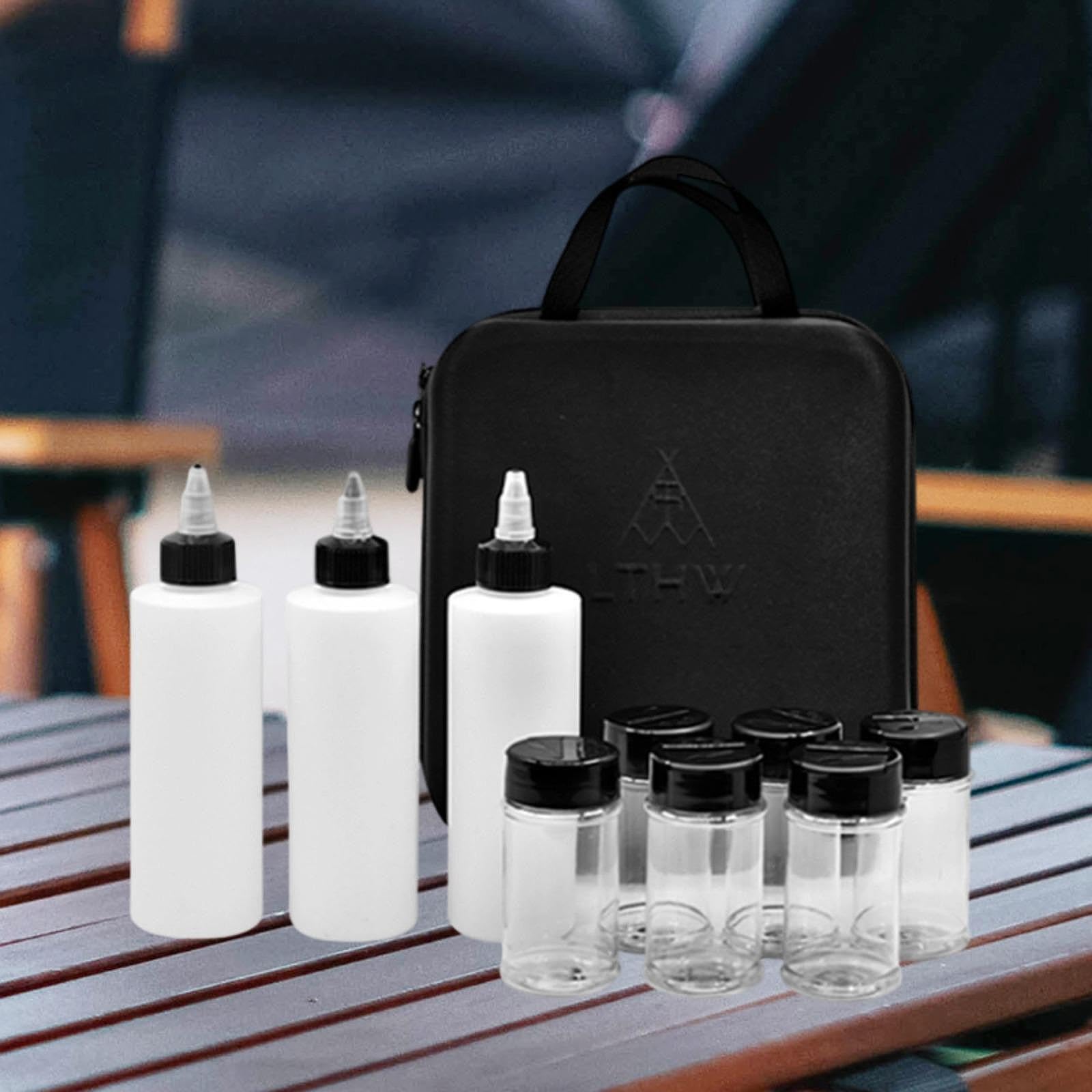 Dispensador Portátil de Especias para Camping, Bolsa de Especias Portátil para Camping Al Aire Libre, Botella de Especias para Picnic, Barbacoa, Style B