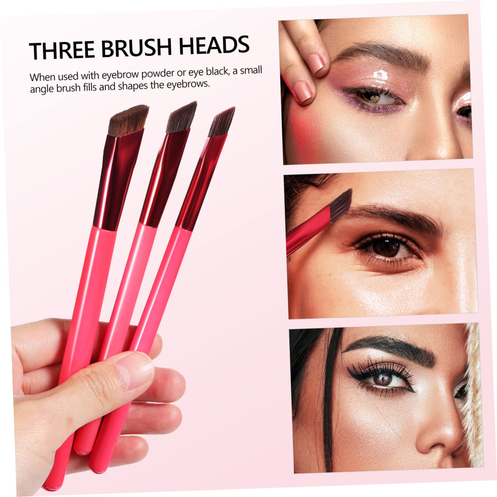 IWOWHERO Unique Eyebrow Brush Design Multifunctional Eyelash Brush Smooth Handles Brow Makeup Tools Girlfriend