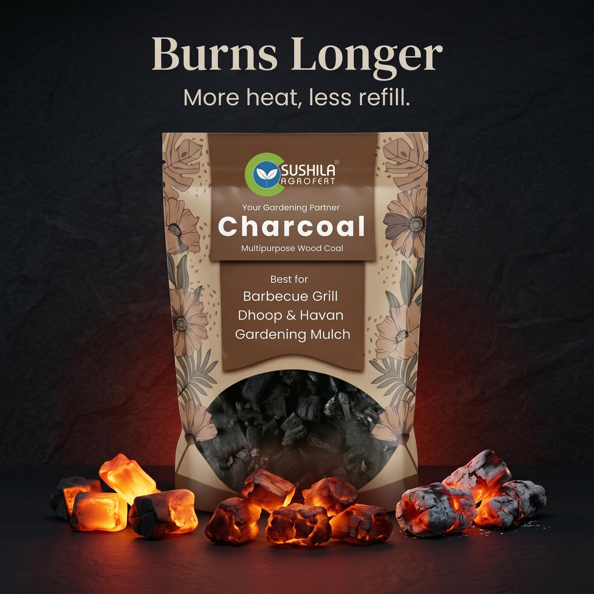 Natural Wood Charcoal 1KG - BBQ, Gardening & More -3 Natural Wood Charcoal 1KG - BBQ, Gardening & More -3